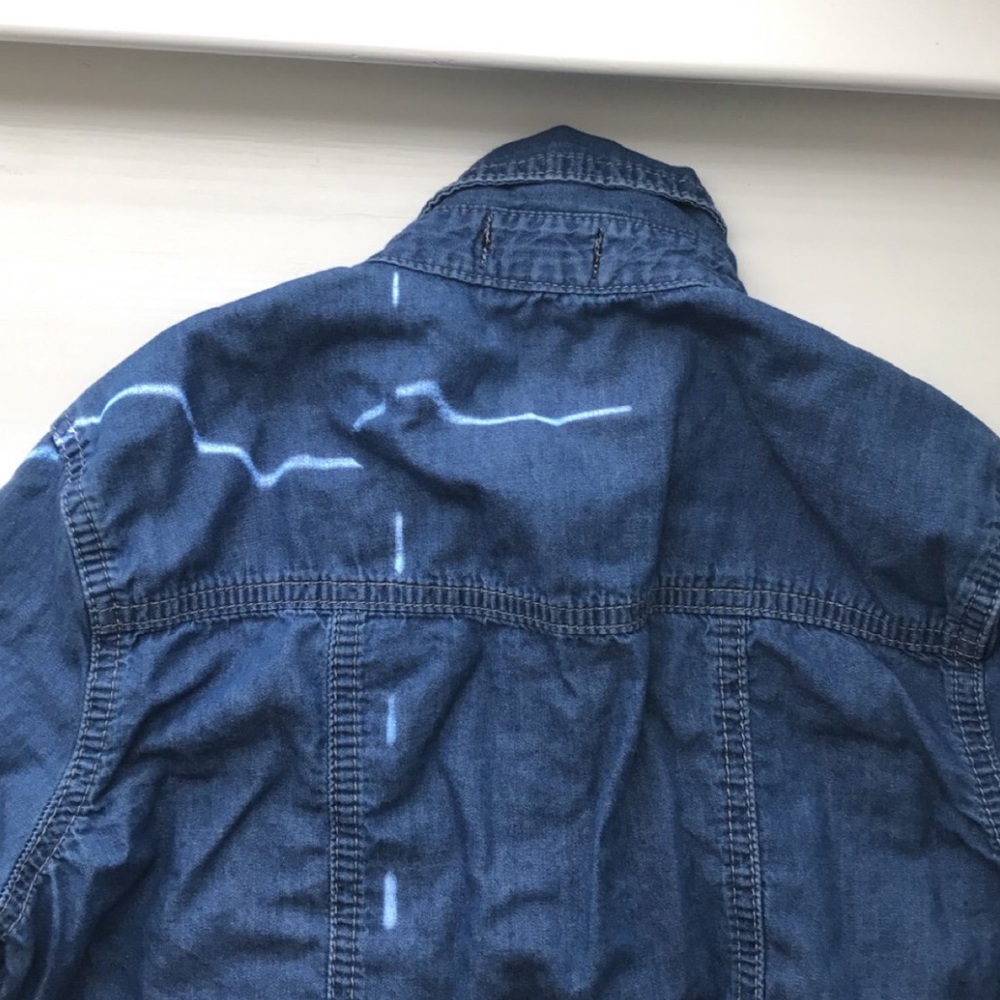 Dark wash denim/ Jean shirt/jacket.